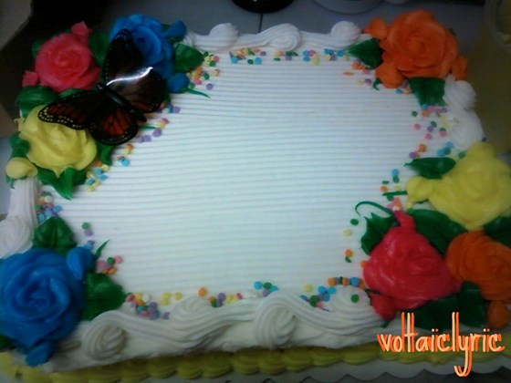 Cakes: butterfly in springtime